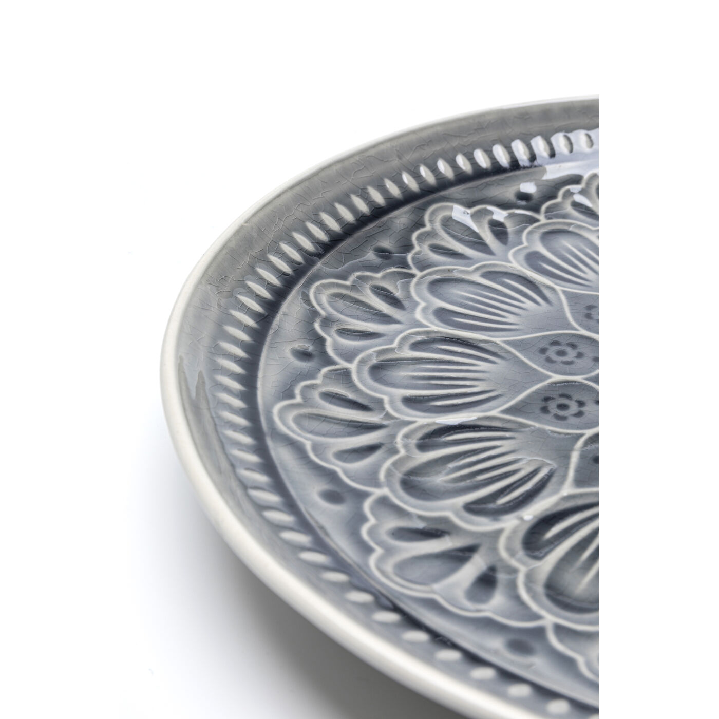 Тарелка Sicilia Mandala Grey Ø27 см от KARE Design