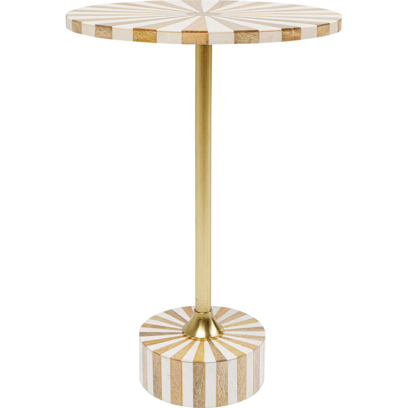 Стол приставной Domero Cirque Gold White Ø40 см от KARE Design