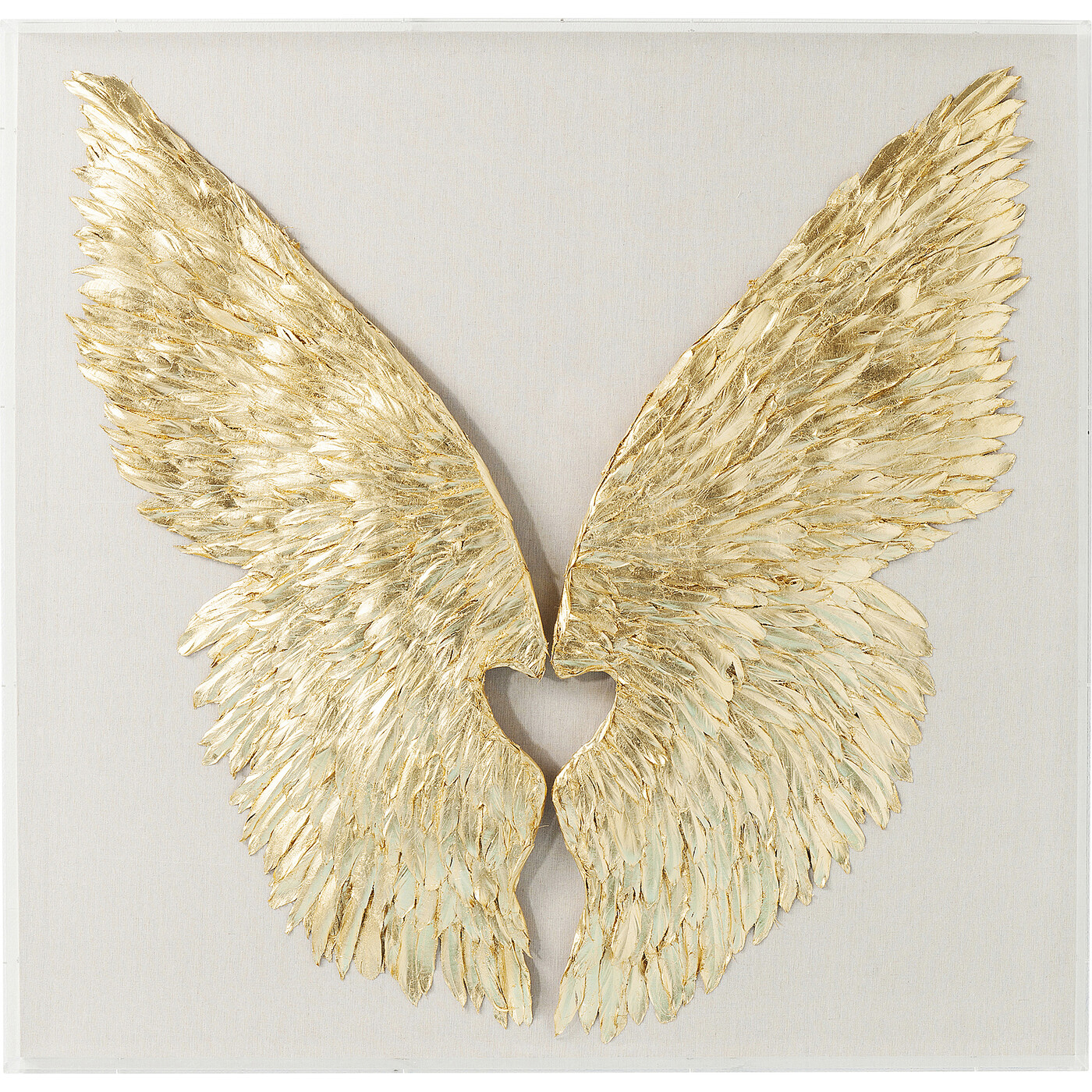 Украшение настенное Wings Gold White «Крылья» 120x120 см от KARE Design