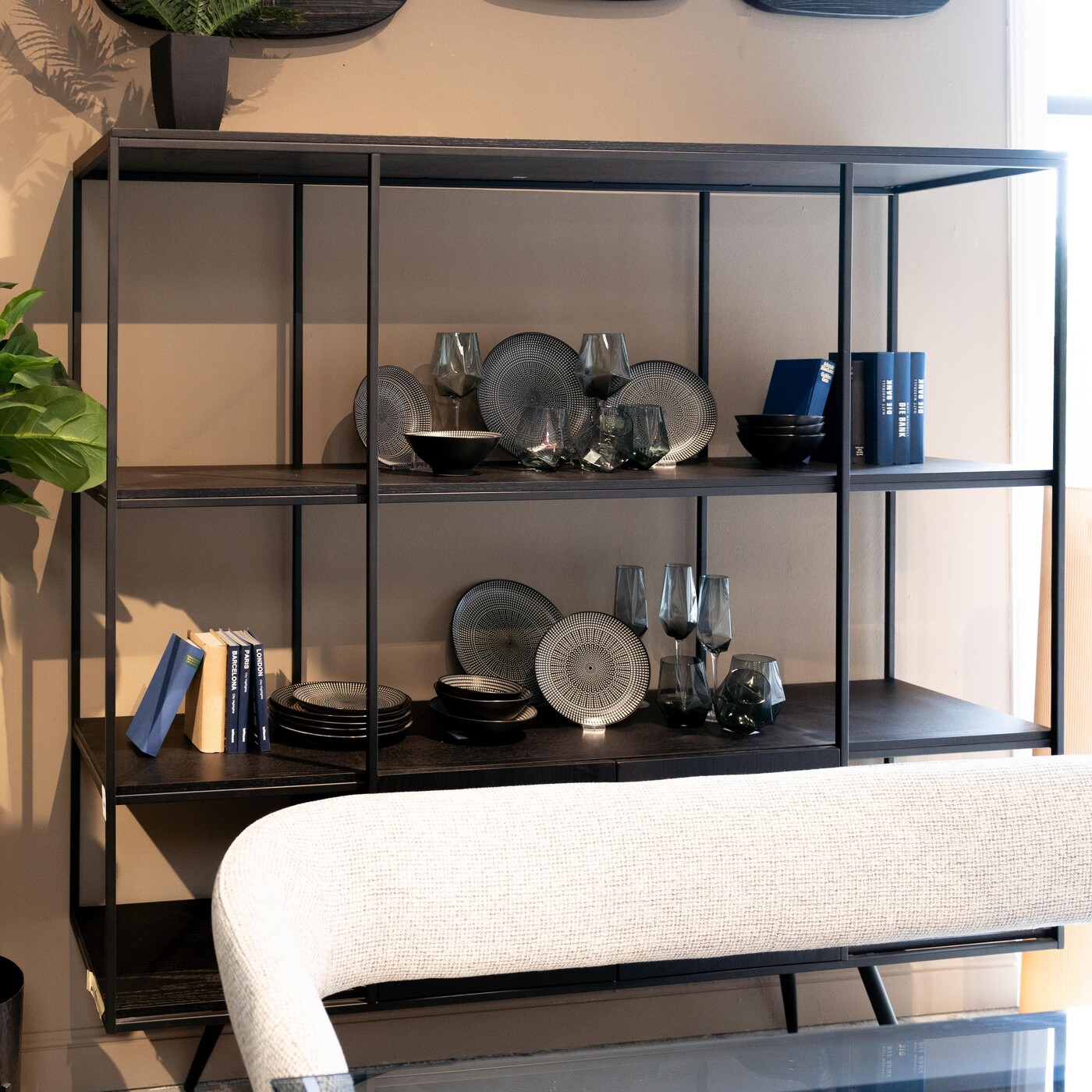 Стеллаж Cosy Sixties Black 180x183 см от KARE Design