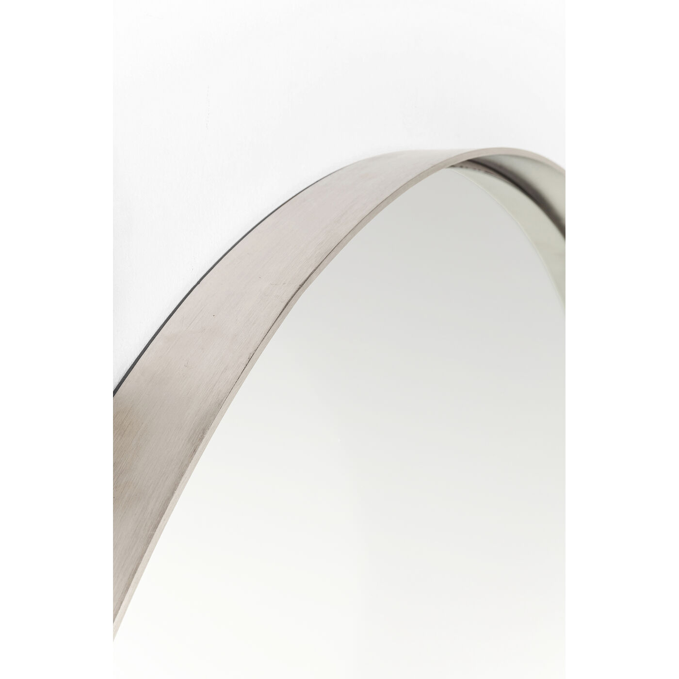 Зеркало Curve Round Stainless Steel Ø100 см от KARE Design