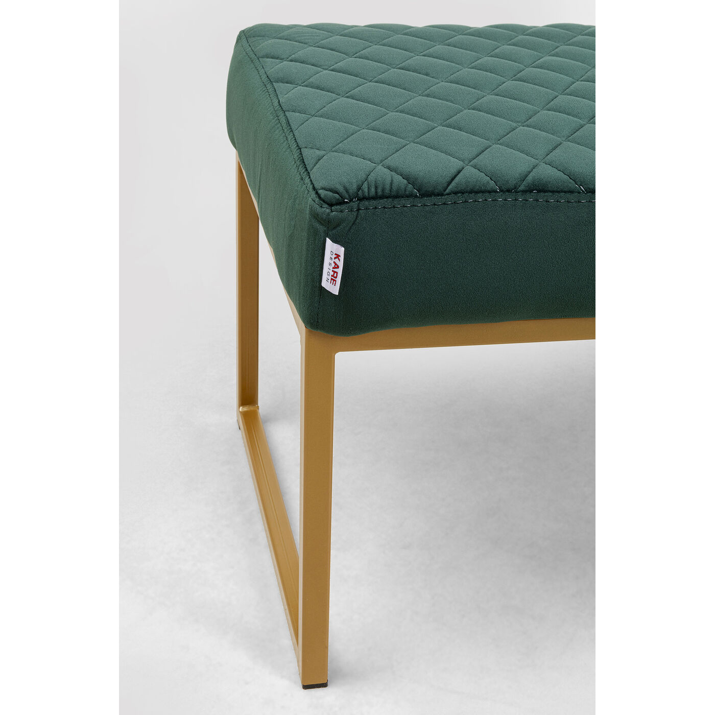 Скамья Smart Dark Green Brass 90x40 см от KARE Design