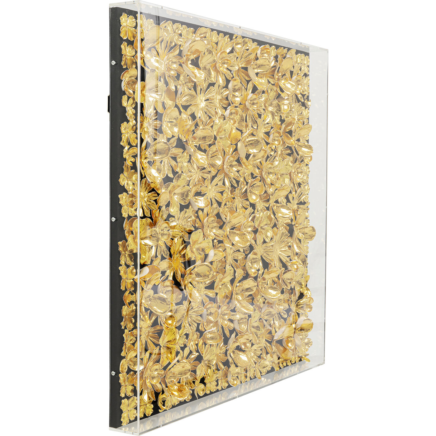 Панно настенное Gold Flower «Золотые цветы» 80x80 см
