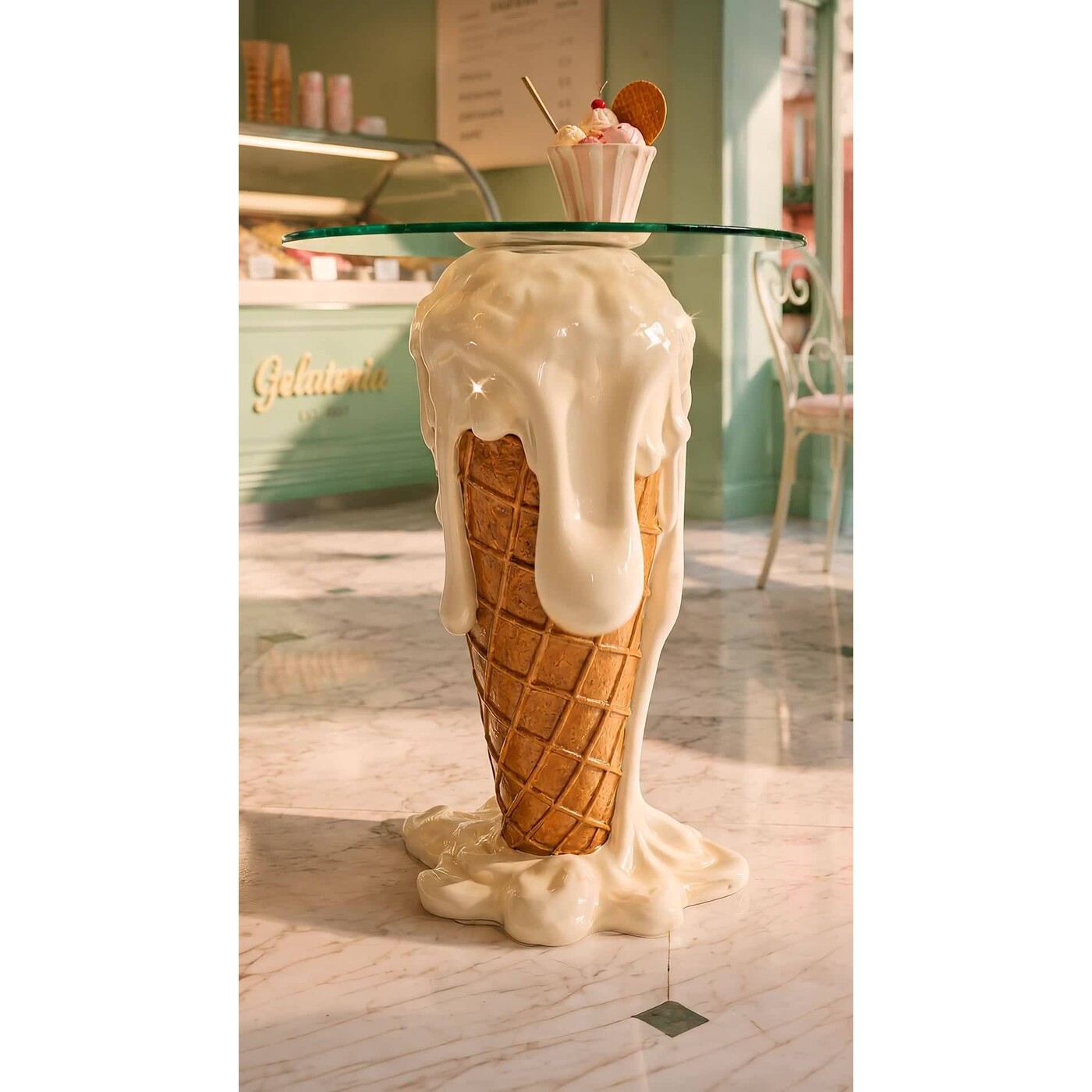Стол Ice Cream Vanilla Ø48cm от KARE Design
