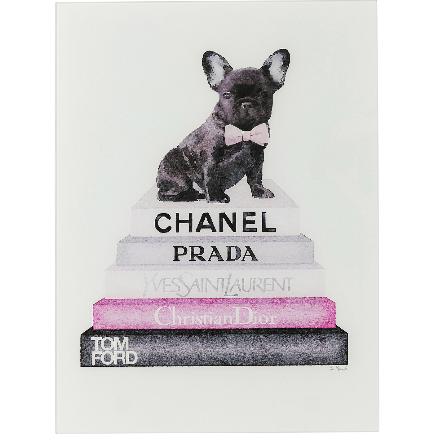 Картина стеклянная Fashion Dog «Модная собака» 80x60 см от KARE Design