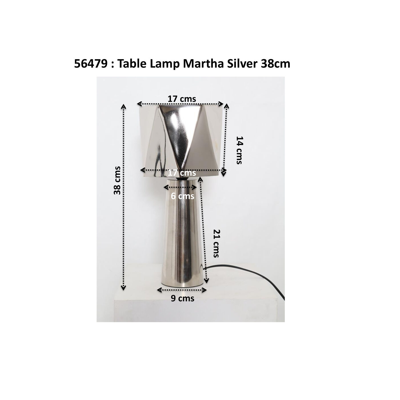 Светильник настольный Martha Silver 38cm от KARE Design