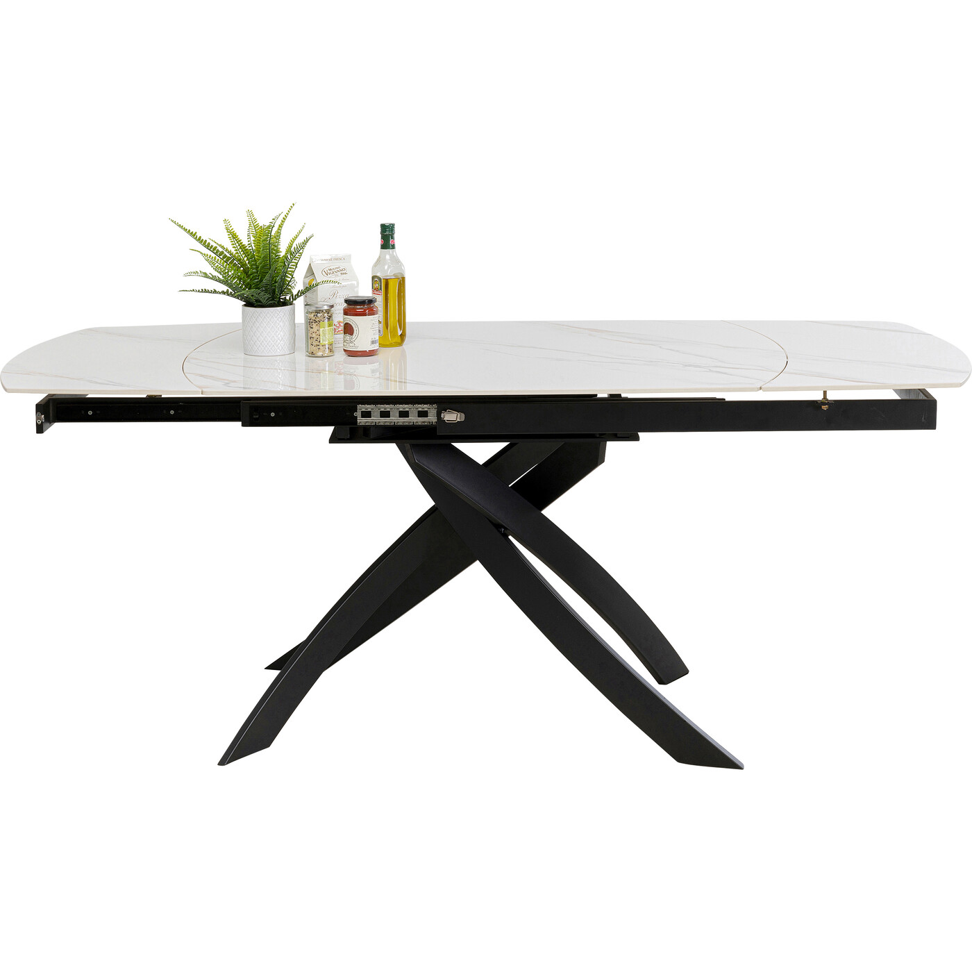 Стол раздвижной Twist Onyx 120(30+30)x90 см от KARE Design