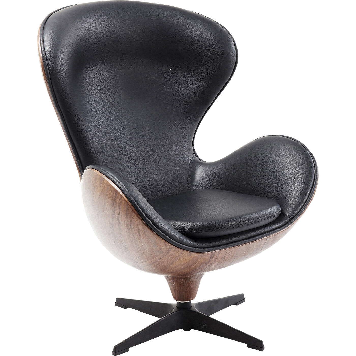 Кресло вращающееся Loung Black Walnut от KARE Design