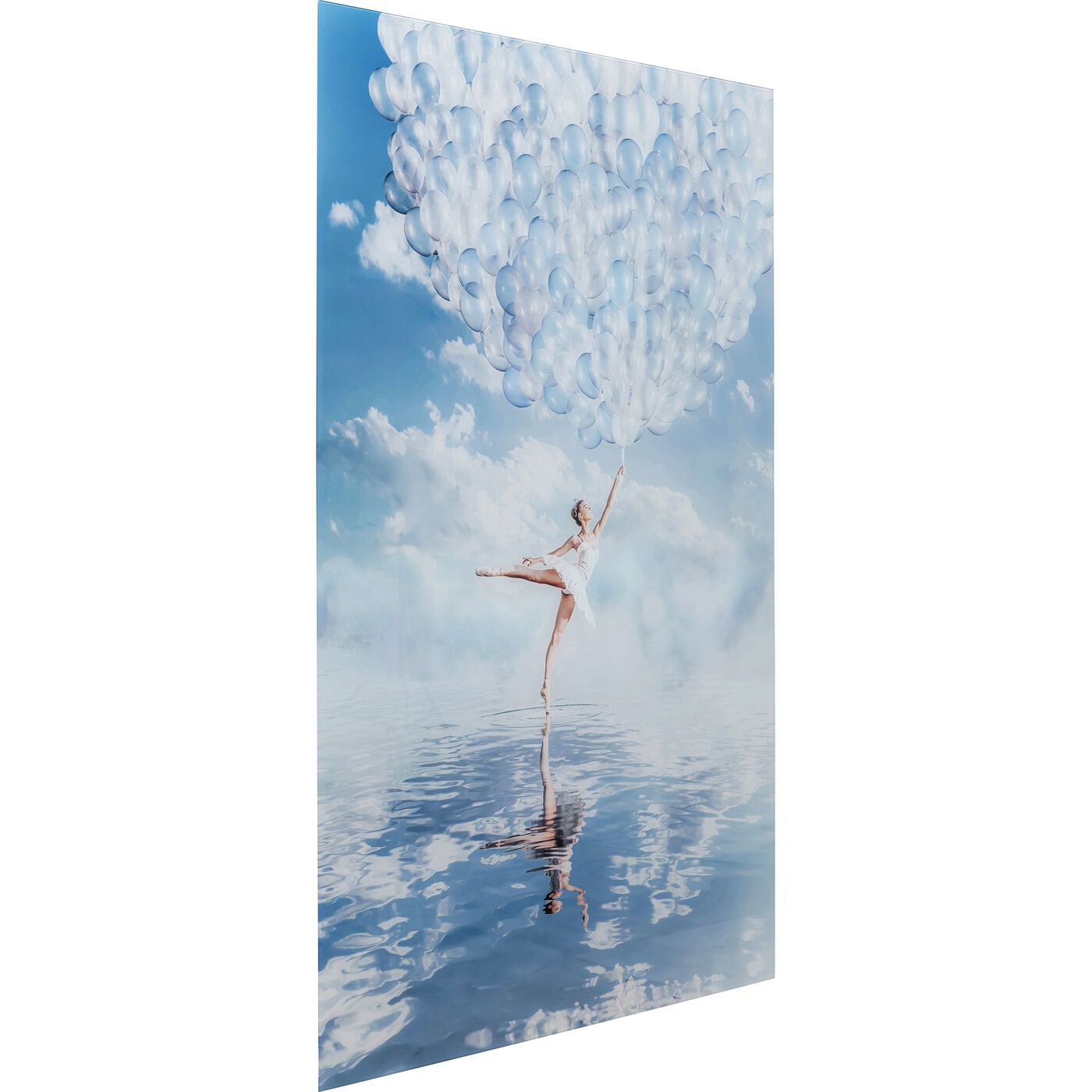 Картина стеклянная Balloon Girl «Балерина с воздушными шарами» 100x150 см