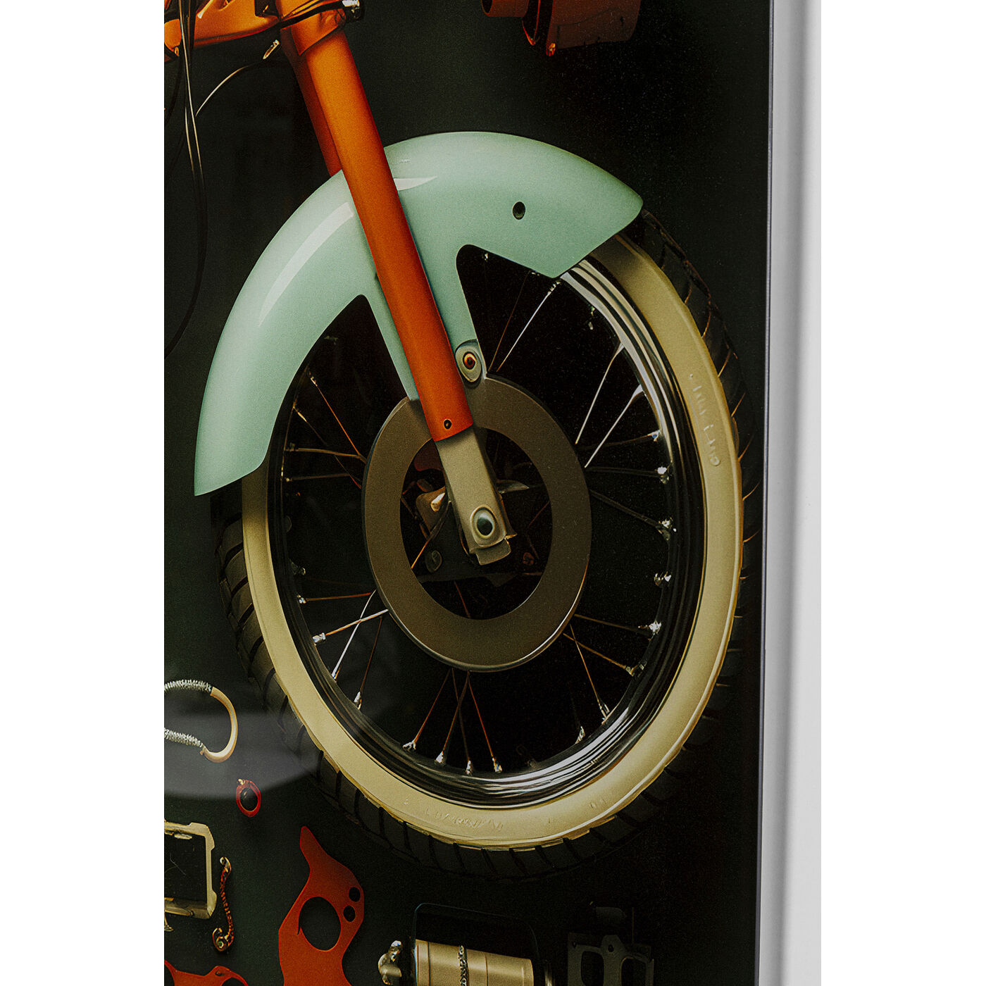 Картина стеклянная Garage Motorbike «Мотоцикл в гараже» 60x80 см от KARE Design