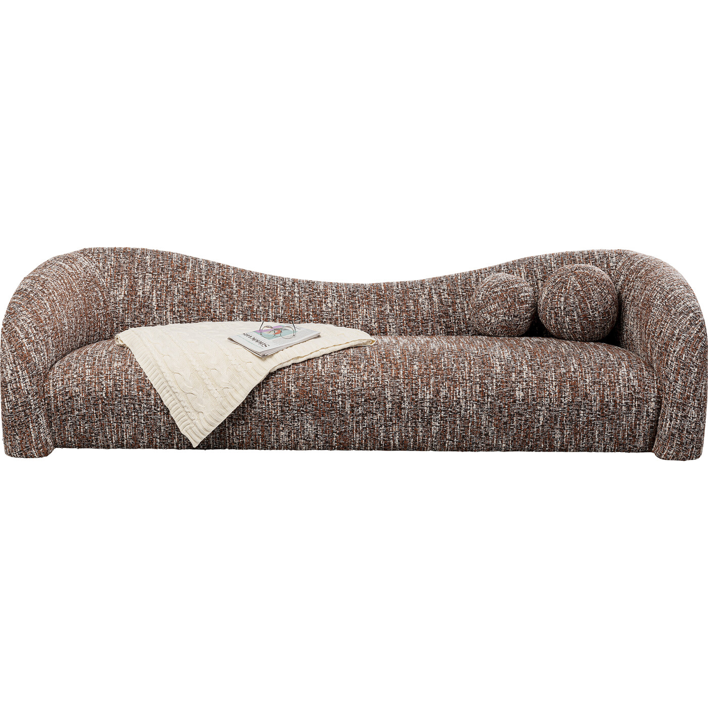 Диван трехместный Livia Melange Brown от KARE Design
