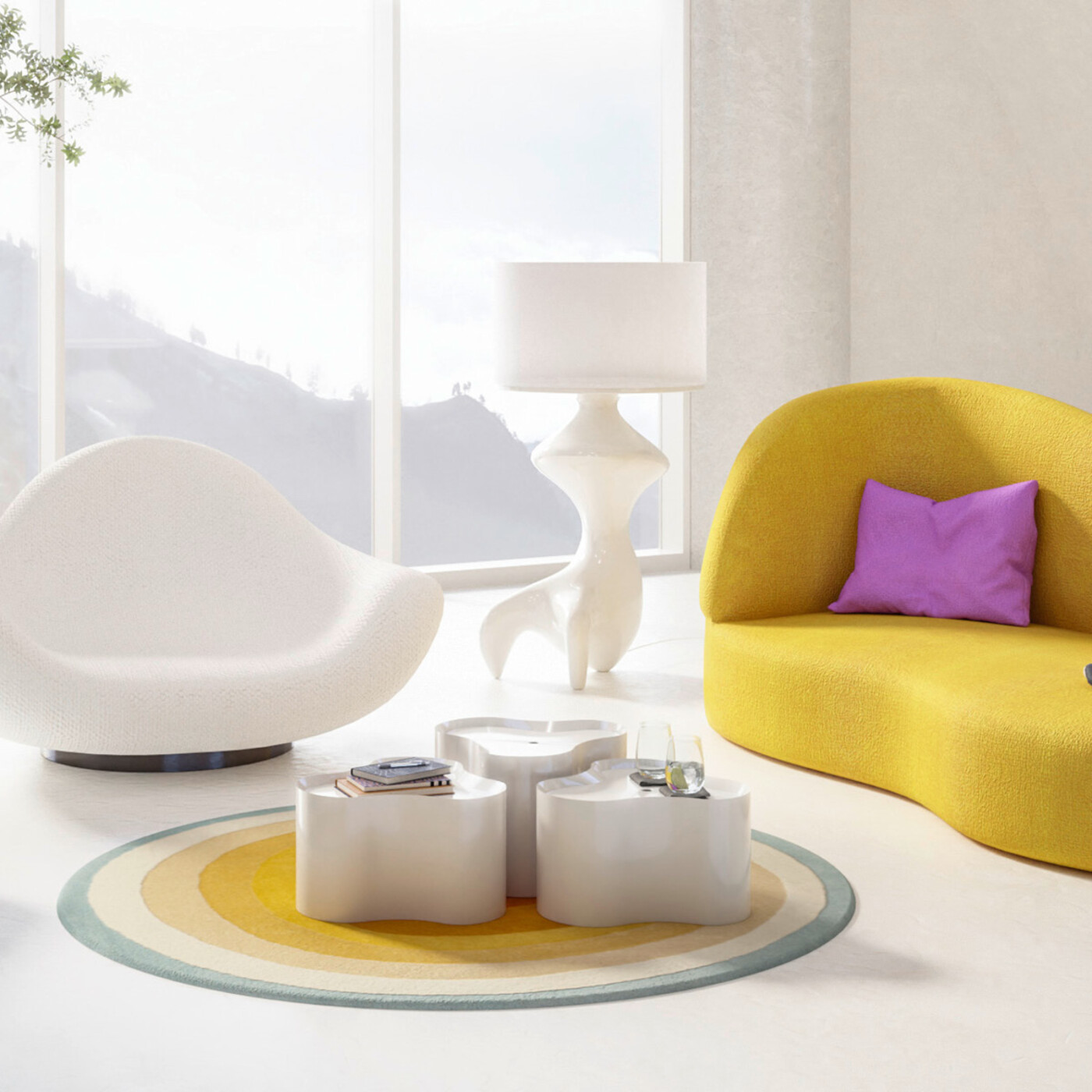 Светильник напольный KARE x Karim Rashid Flow Figure White 157cm от KARE Design