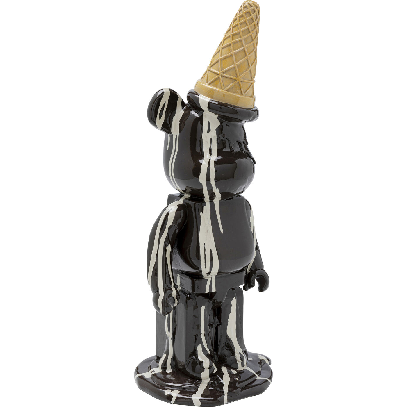 Фигура декоративная Gelato Bear «Мишка с мороженым» 40 см, Чёрный от KARE Design