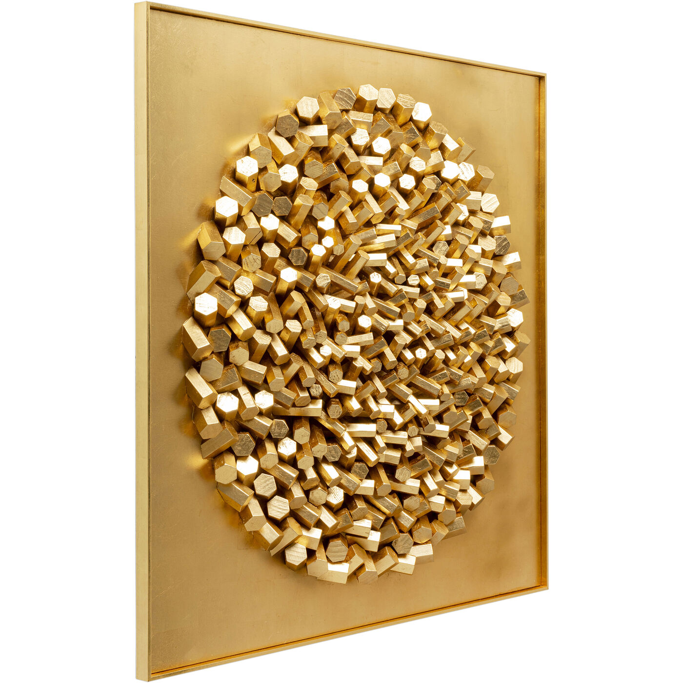 Панно настенное Mikado Gold «Микадо» 120x120 см, Золотой от KARE Design