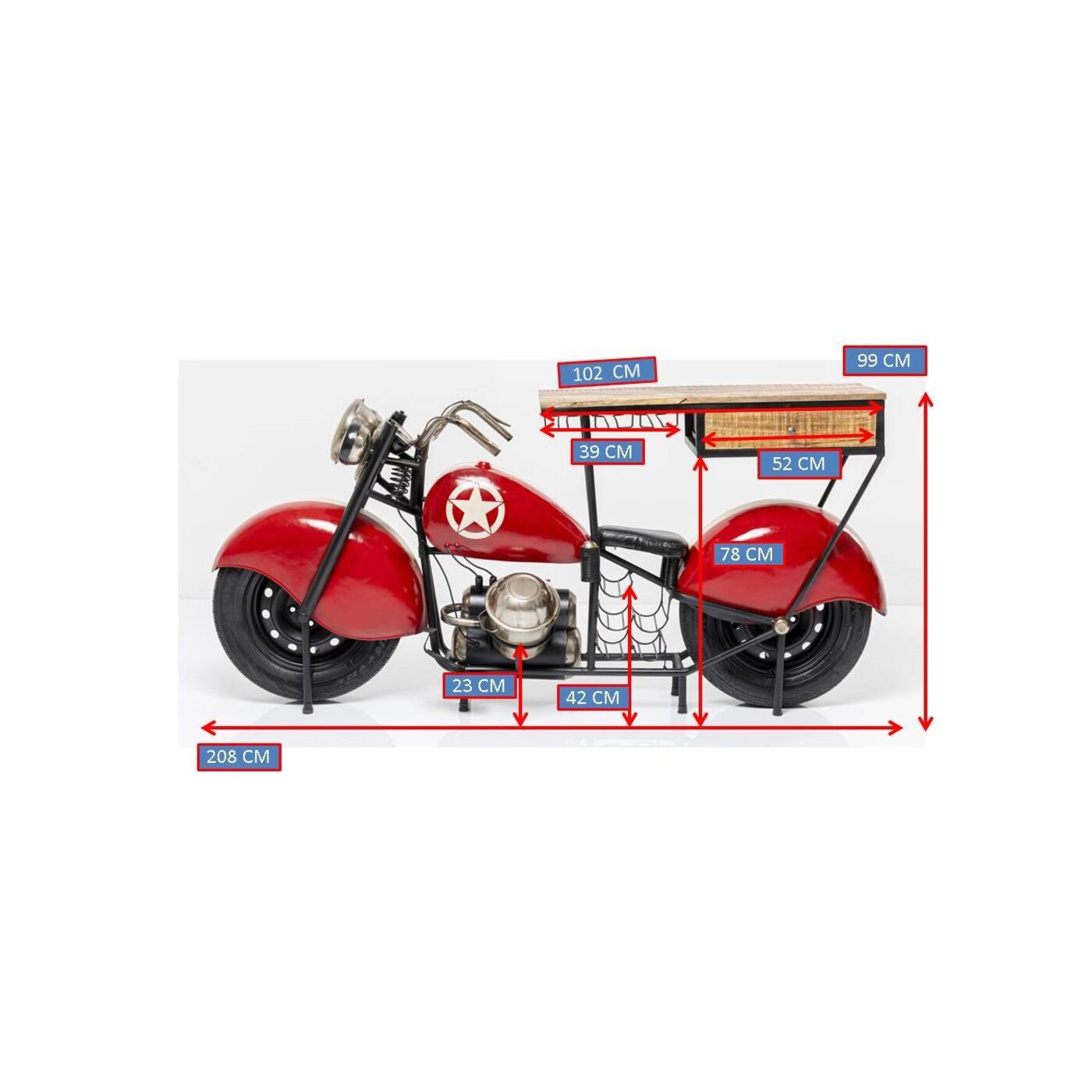 Барный шкаф Motorbike Red от KARE Design