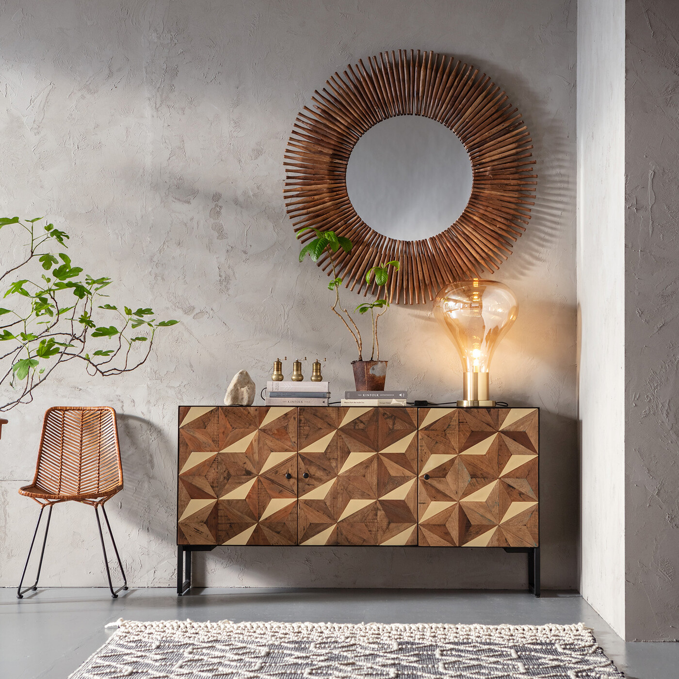 Зеркало Sunlight Ø120 см от KARE Design
