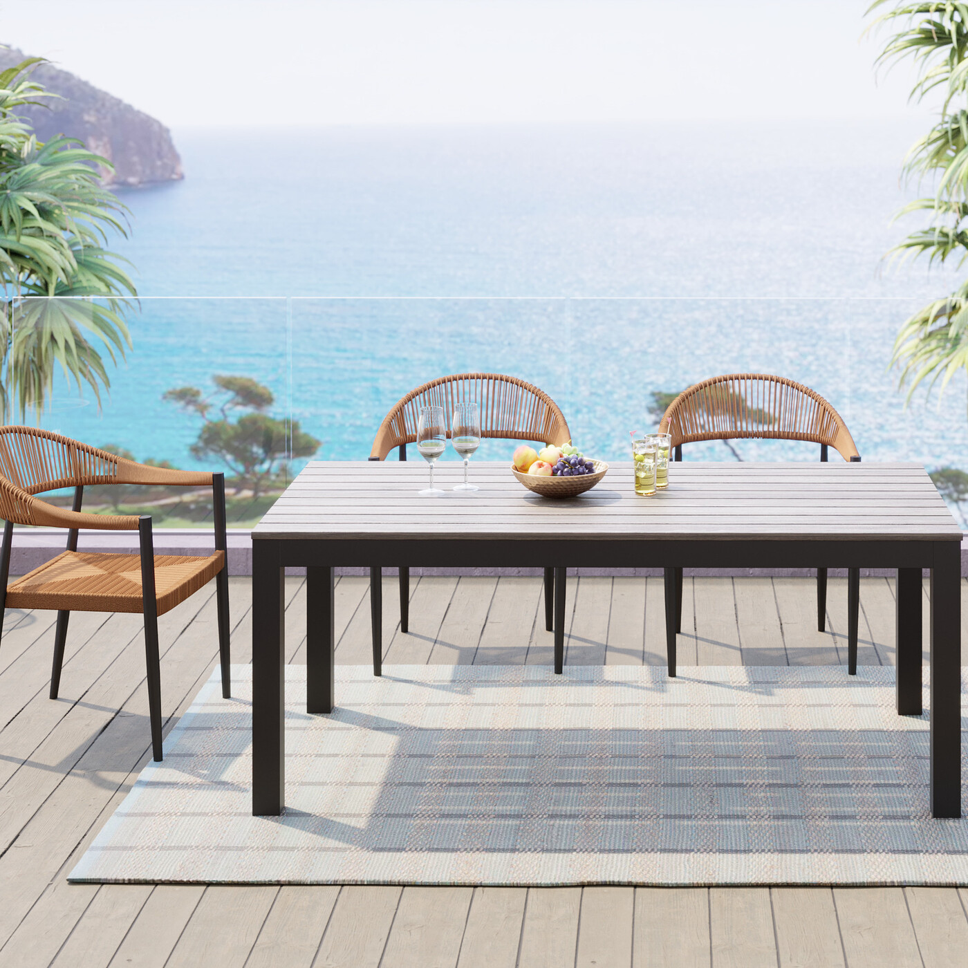 Стол Sorrento Grey 180x90см от KARE Design