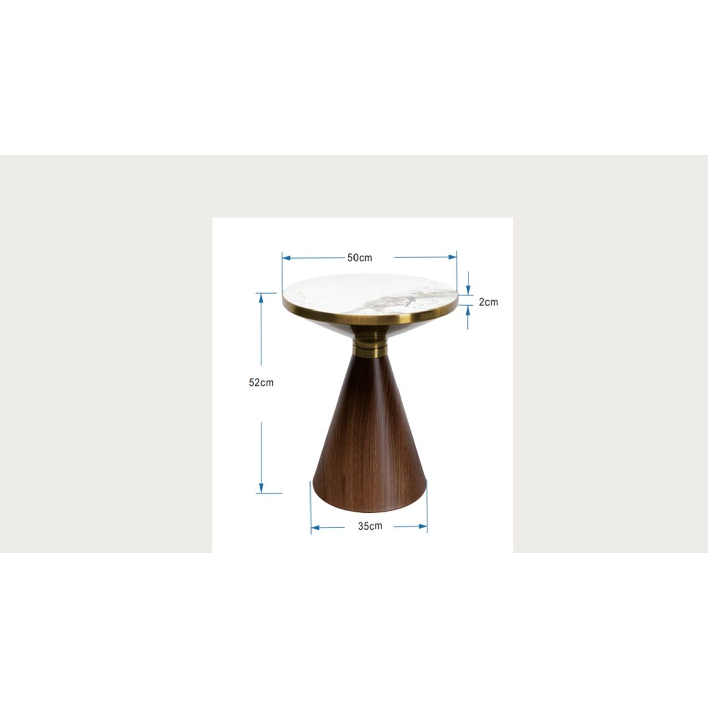 Стол кофейный Cono Marble Ø50 см от KARE Design