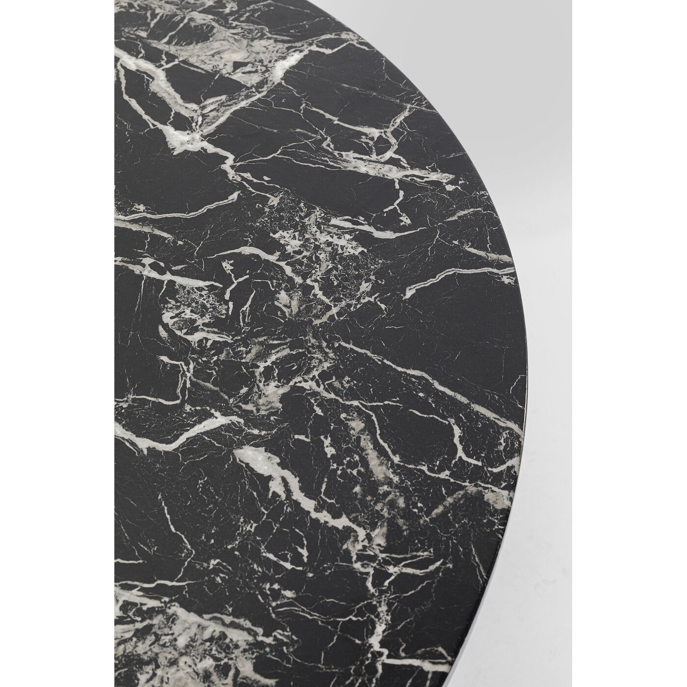 Стол Schickeria Marbleprint Black Ø110 см от KARE Design