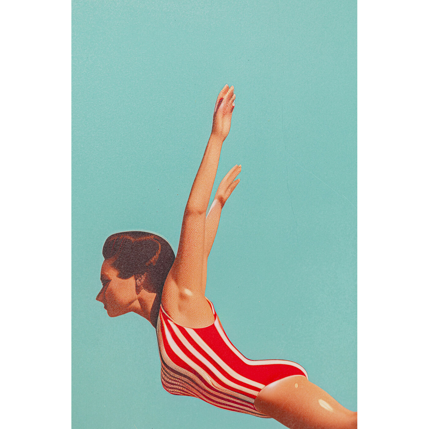 Картина в раме Jumping Girl Up «Прыгающая девушка» 103x73 см от KARE Design