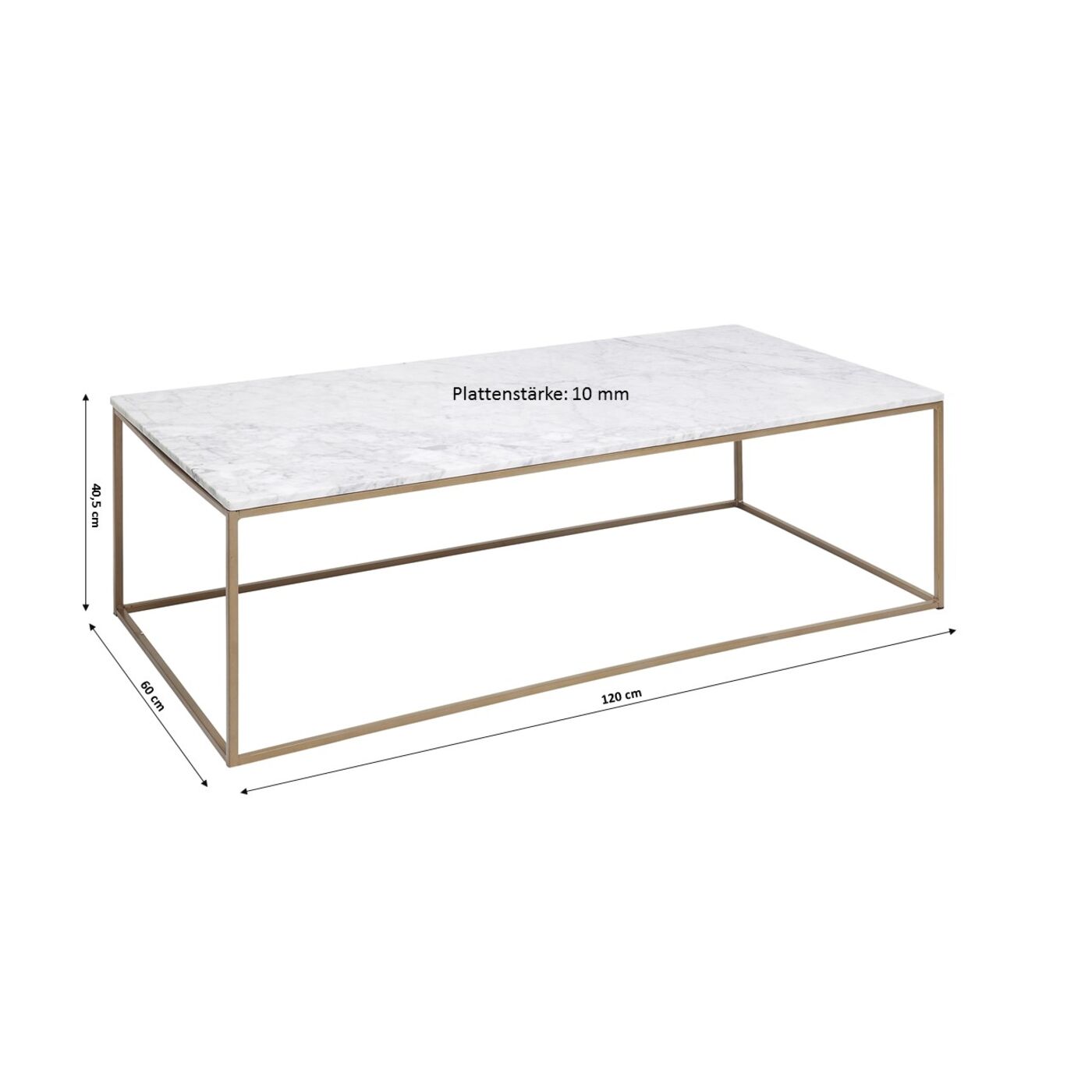 Стол кофейный Key West Marble 120x60 см