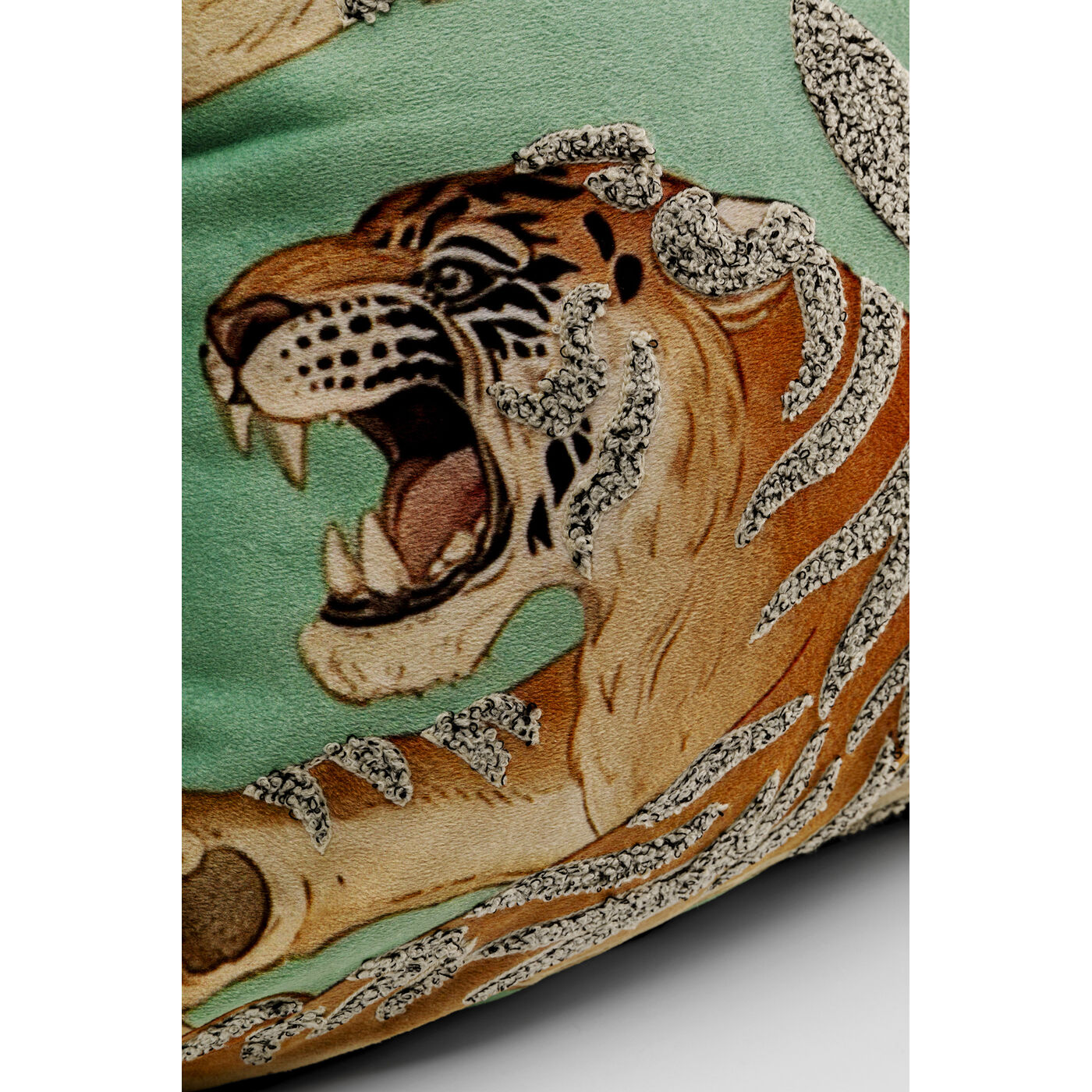 Подушка Tiger Love «Влюблённый тигр» 45x45 см, Мятный от KARE Design