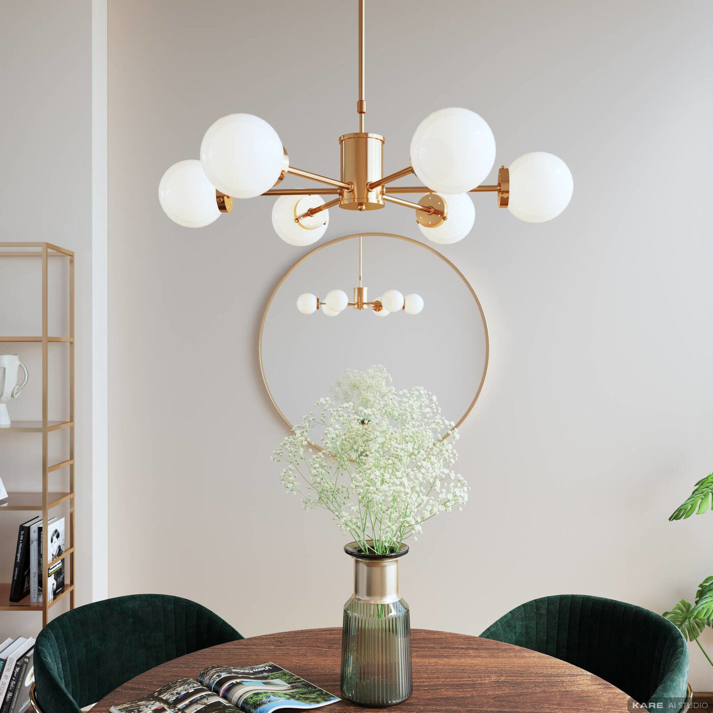 Светильник подвесной Heavenly Gold Ø70 см от KARE Design