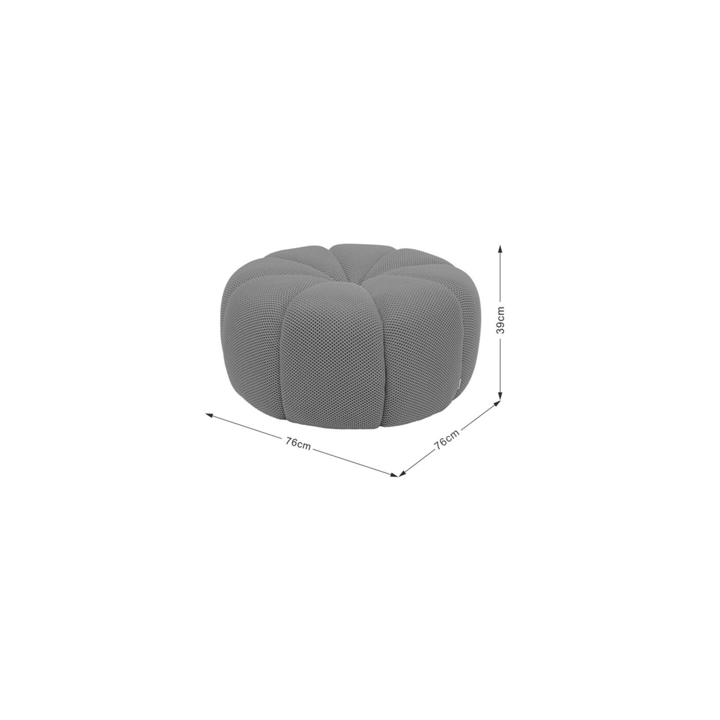 Пуф Peppo Lounge Blue Ø80 см от KARE Design