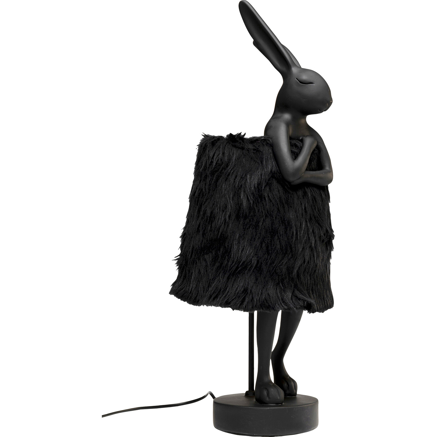 Светильник настольный Animal Rabbit Fur Black/Gold 68cm от KARE Design