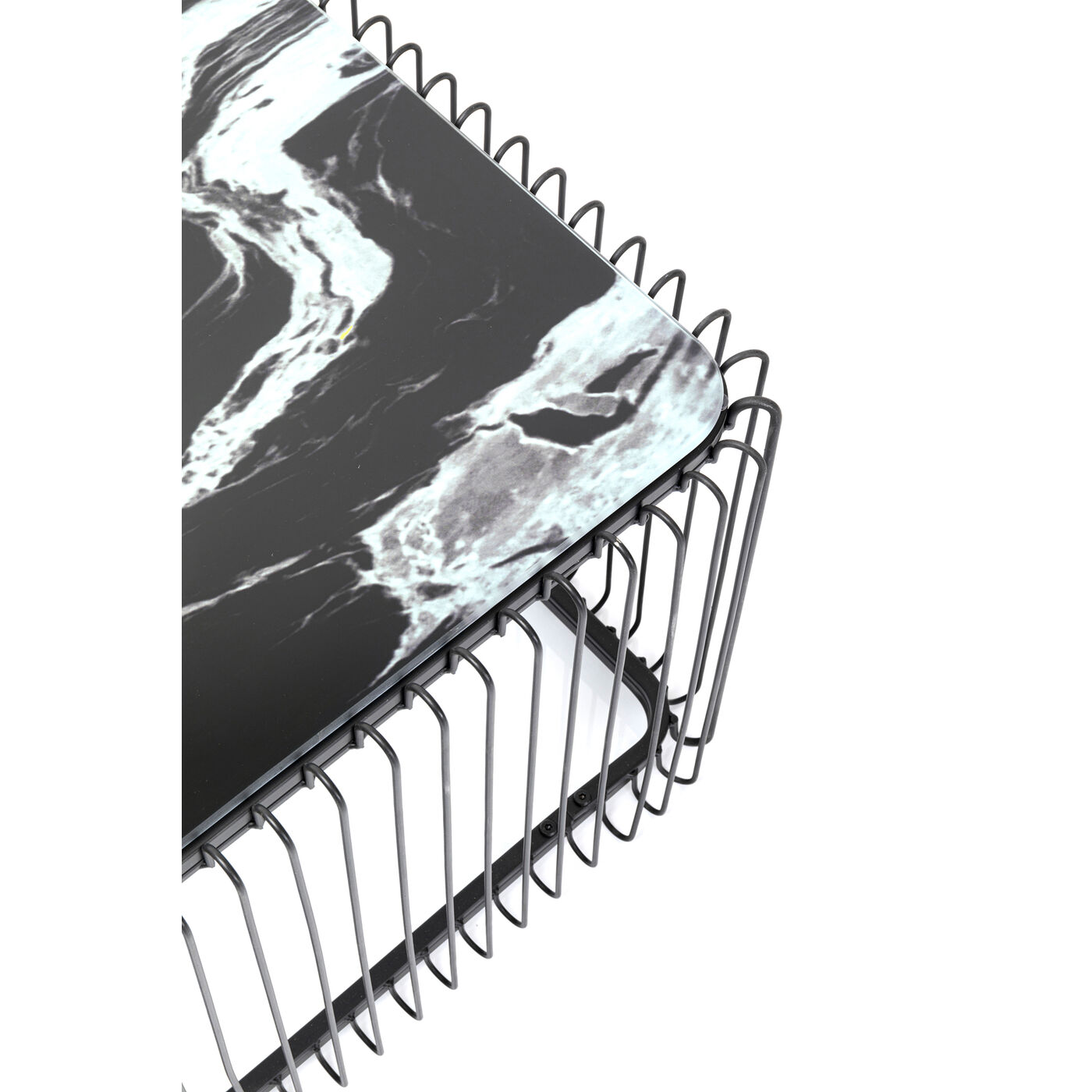 Стол кофейный Wire Glass Marble Black 145x75 см от KARE Design