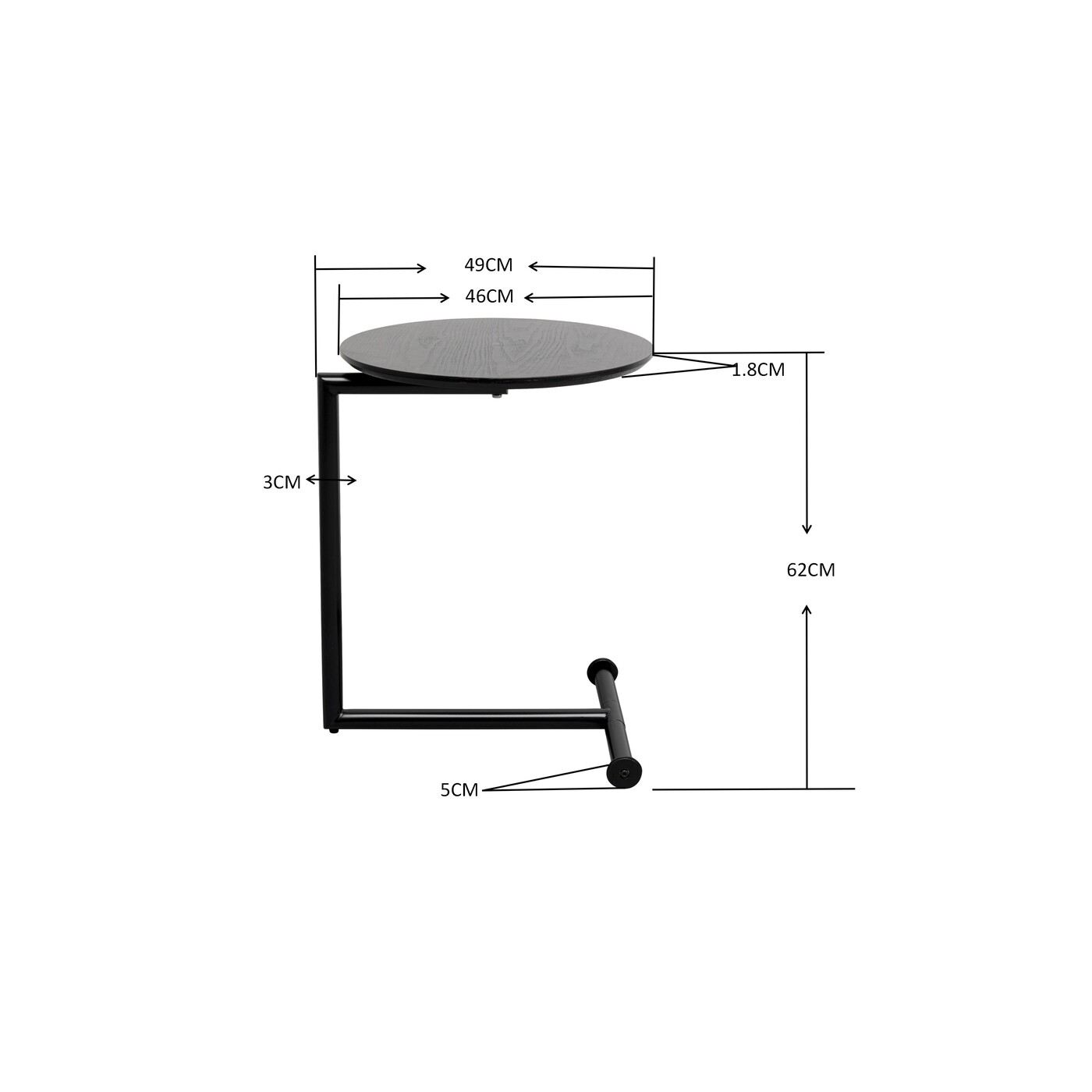 Стол приставной Easy Living Clear Ø46 см от KARE Design
