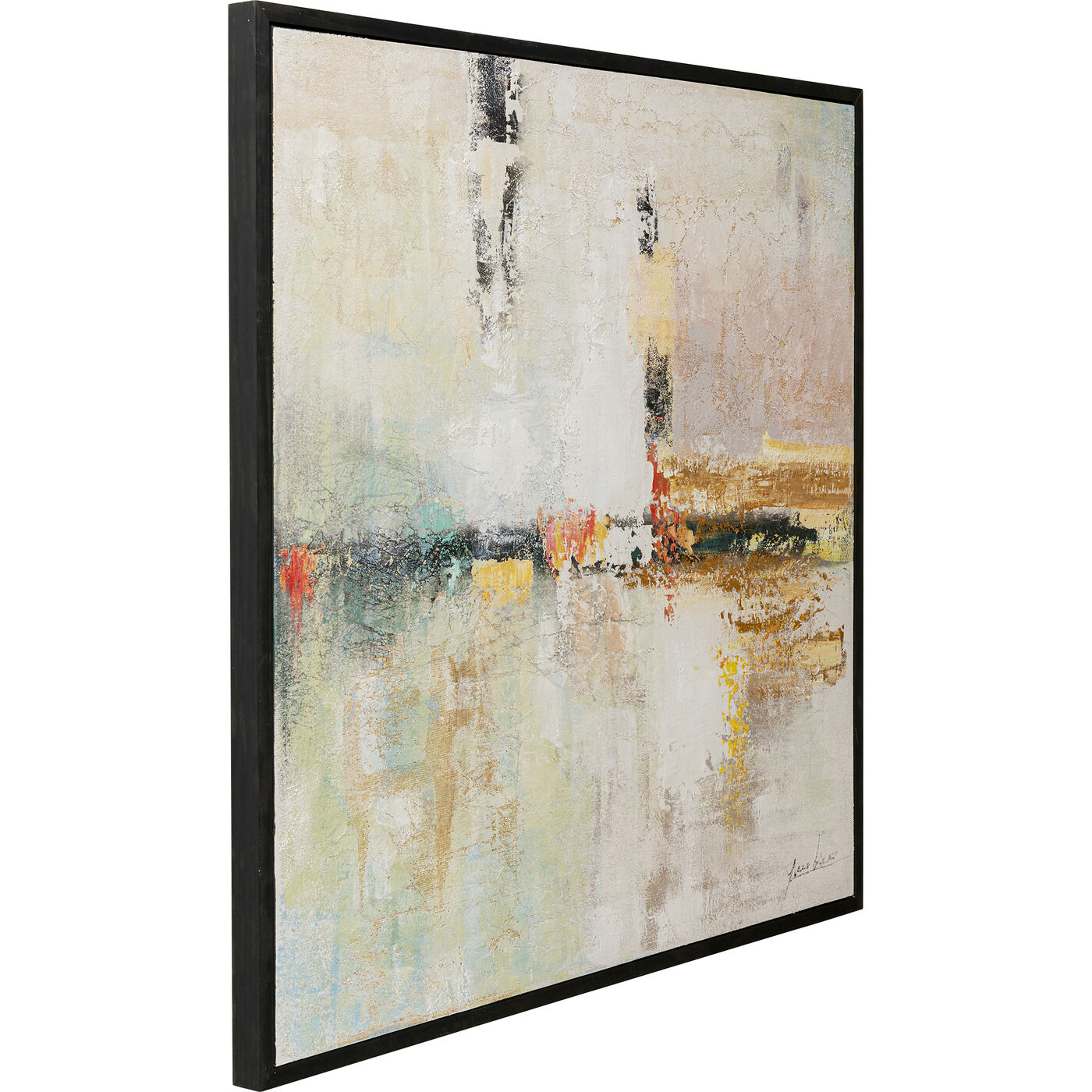 Картина в раме Dust Gold «Абстракция» 120x120 см, Золотой от KARE Design