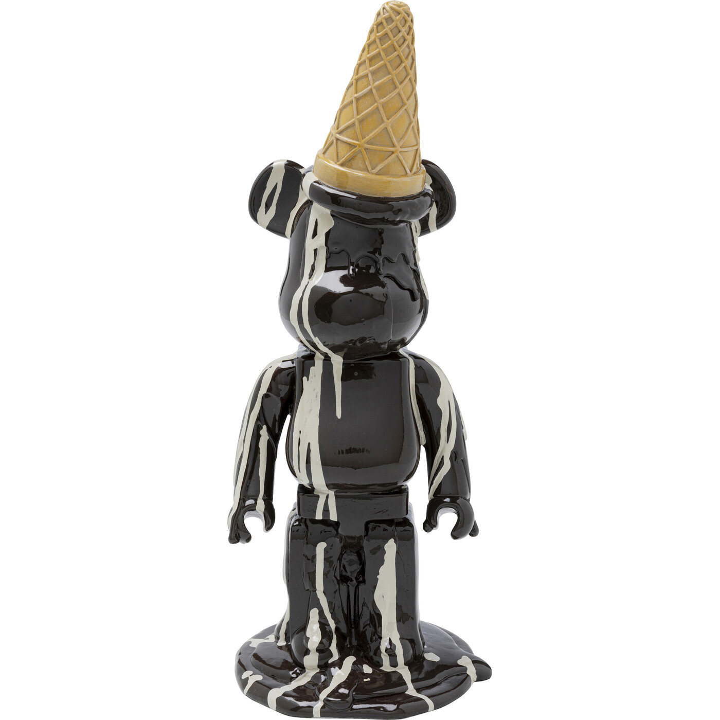 Фигура декоративная Gelato Bear «Мишка с мороженым» 40 см, Чёрный от KARE Design