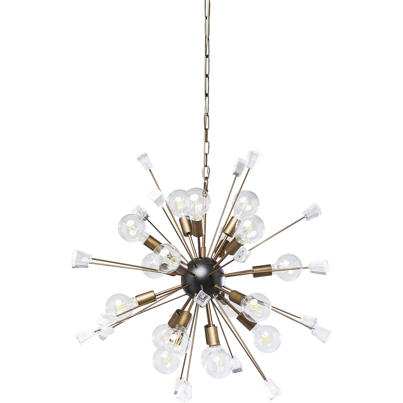 Светильник подвесной Crystal Bomb Brass Ø93 см от KARE Design