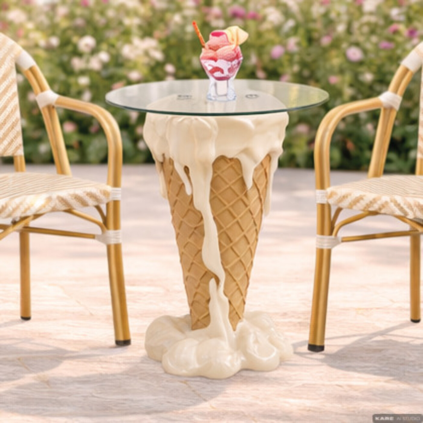 Стол Ice Cream Vanilla Ø48cm от KARE Design