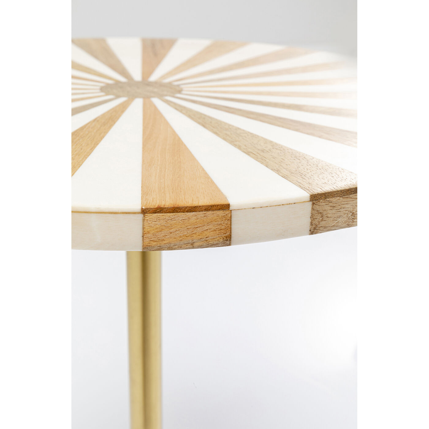 Стол приставной Domero Cirque Gold White Ø40 см от KARE Design