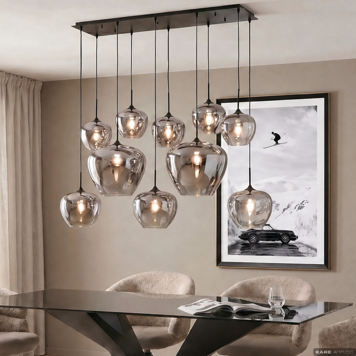 Светильник подвесной Sphere Smoke 52x146cm от KARE Design