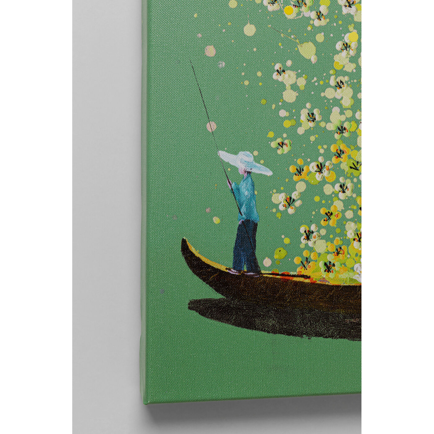 Картина на холсте Flower Boat Purple White «Лодка с цветами» 80x100 см, Фиолетовый от KARE Design
