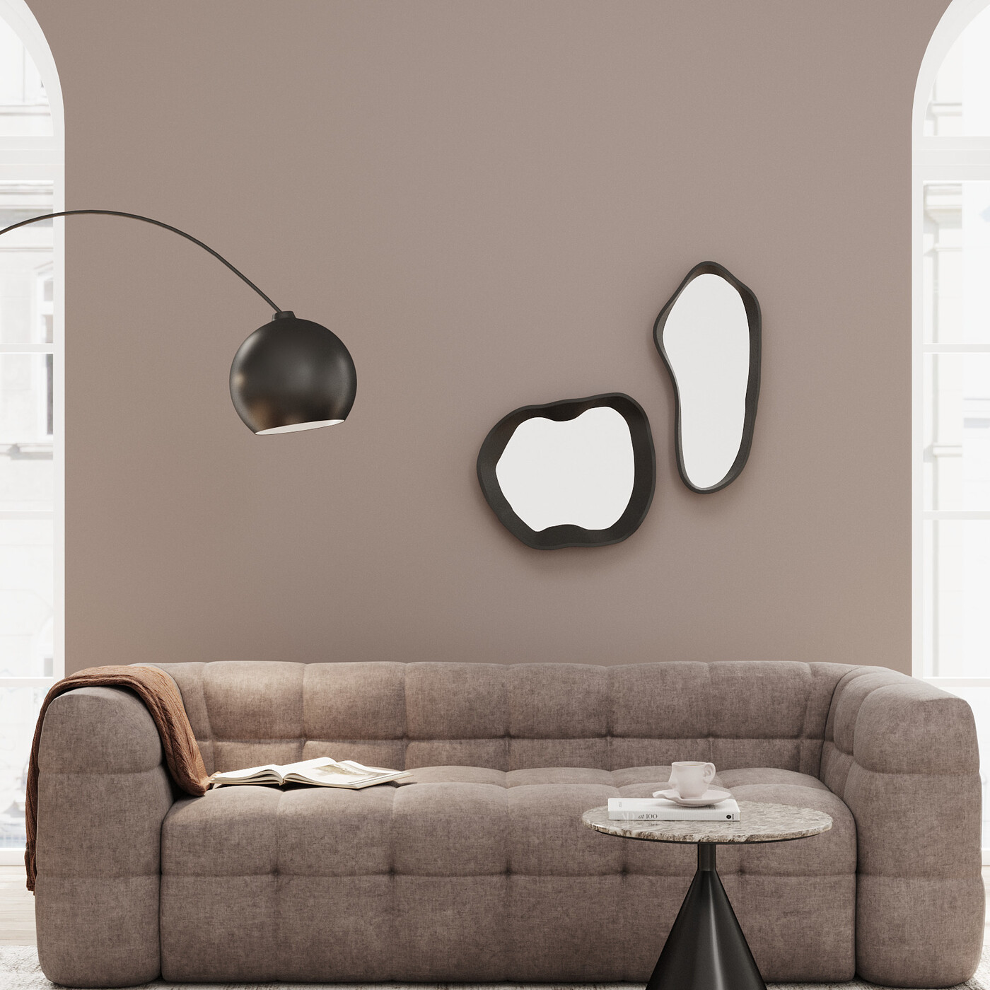 Зеркало настенное Wisp Black 40x34 см от KARE Design