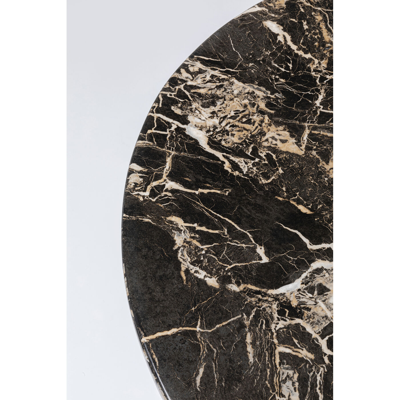 Стол Schickeria Marbleprint Black Ø80 см от KARE Design