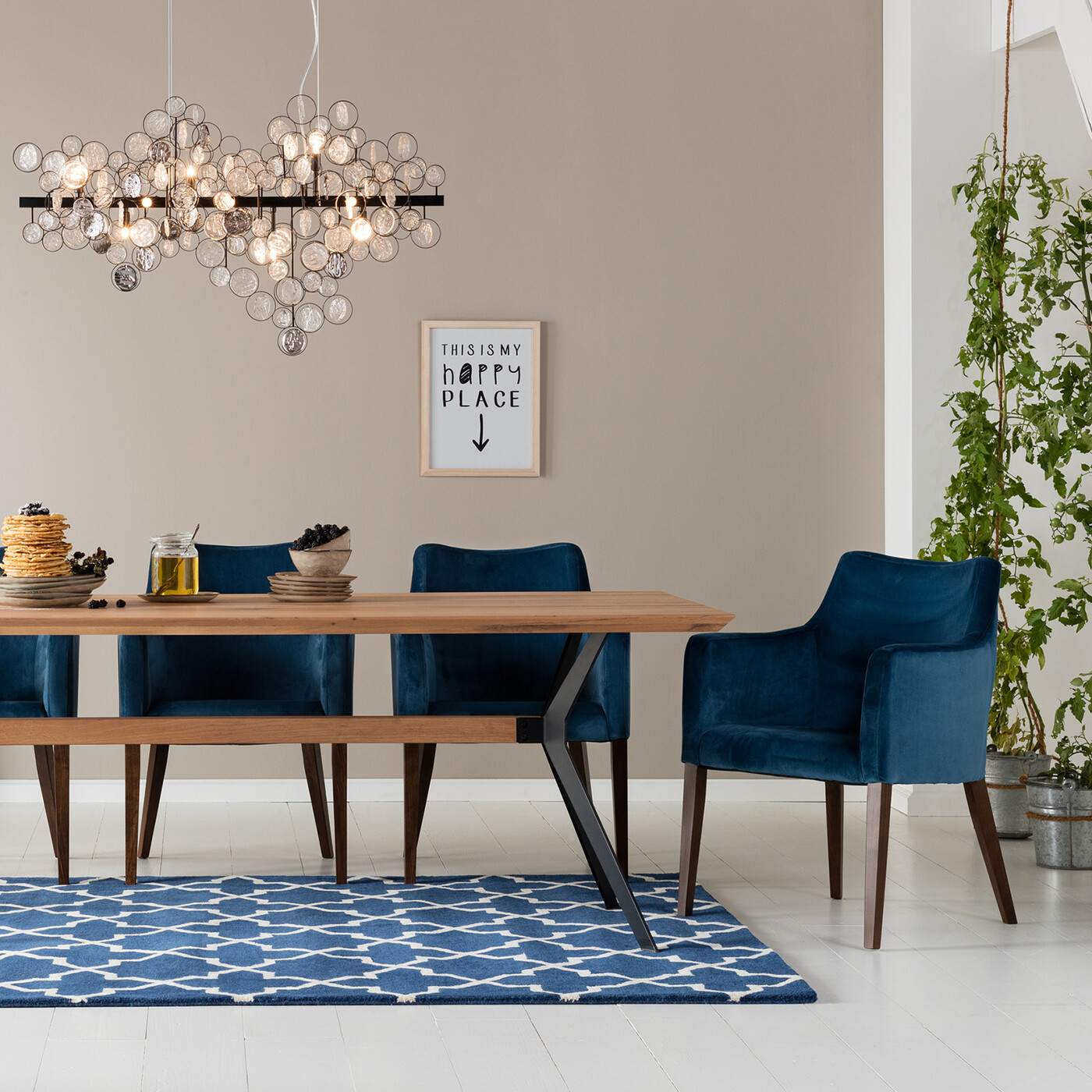Кресло Mode Velvet Petrol от KARE Design