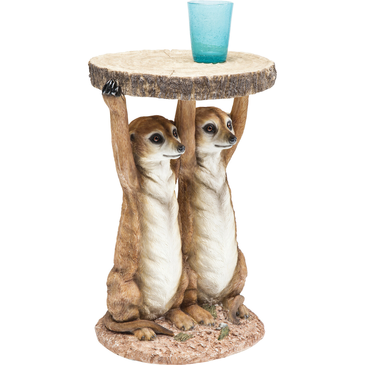 Стол приставной Animal Meerkat Sisters "Сурикаты" Ø33 см от KARE Design